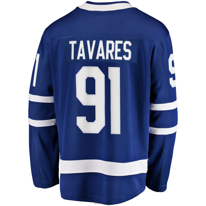 Männer NHL Blaues Home-Trikot für den Premier Breakaway-Spieler der Toronto Maple Leafs mit Fanatics-Logo von John Tavares Kleidung BF680T1725