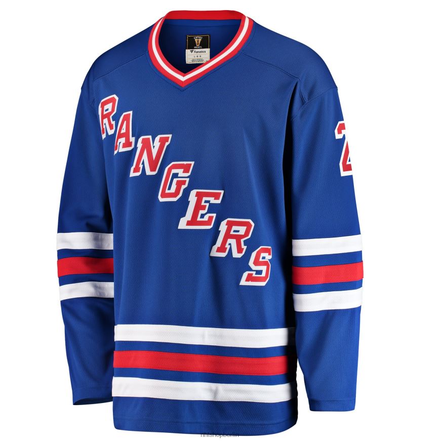 Männer NHL Blaues Premier Breakaway-Spielertrikot der New York Rangers mit Fanatics-Logo von Brian Leetch Kleidung BF680T345