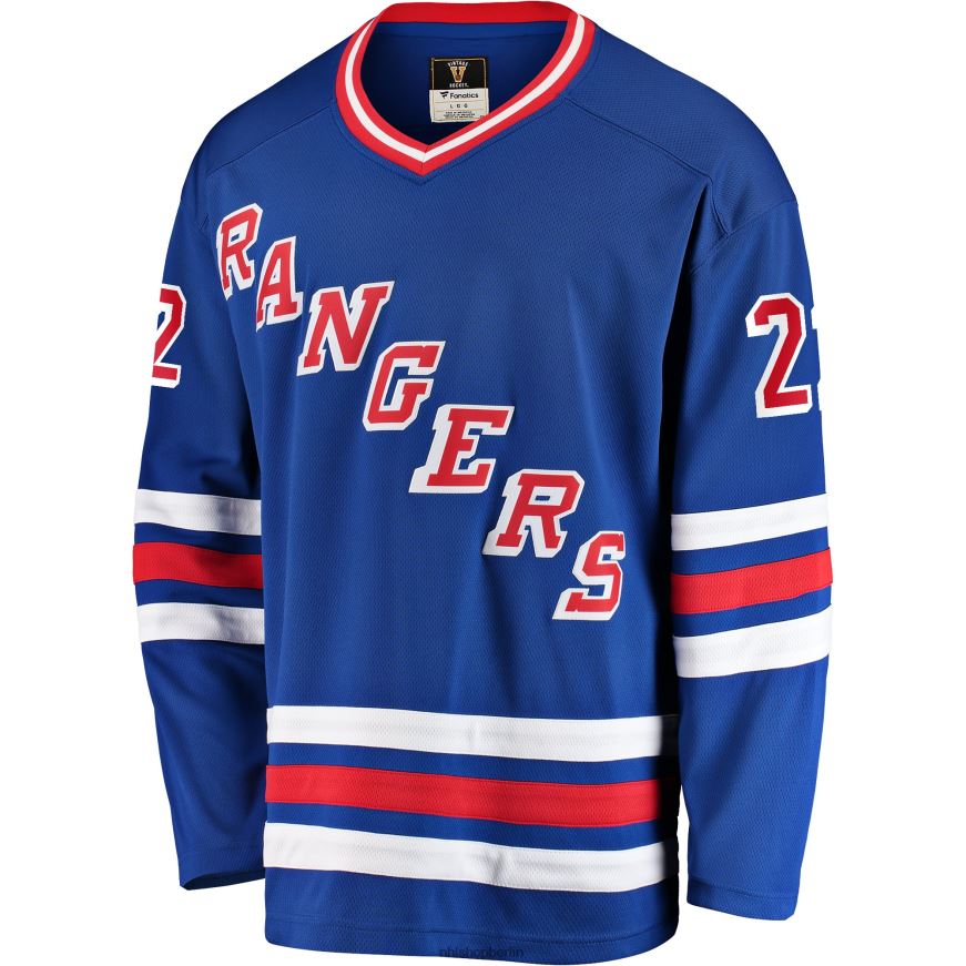 Männer NHL Blaues Premier Breakaway-Spielertrikot der New York Rangers mit Fanatiker-Logo von Mike Gartner Kleidung BF680T1594