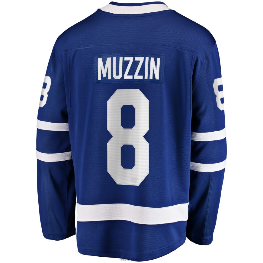 Männer NHL Blaues Replica-Spielertrikot der Toronto Maple Leafs mit Jake-Muzzin-Fanatiker-Logo Kleidung BF680T1744