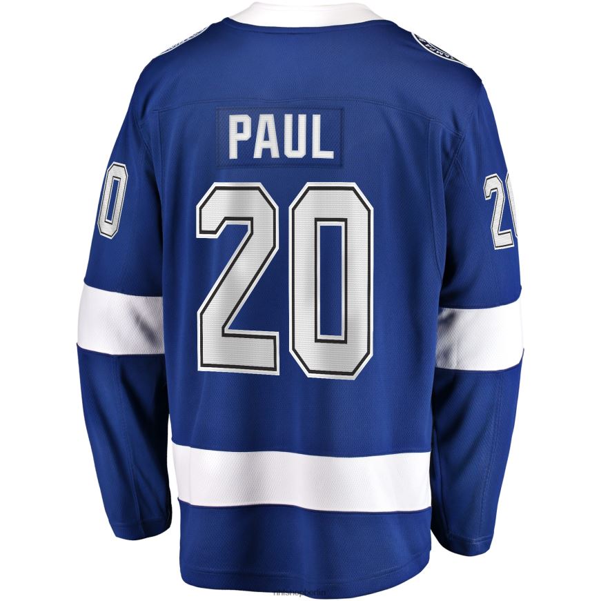 Männer NHL Blaues Tampa Bay Lightning Nicholas Paul Fanatics-Heimtrikot für Breakaway-Spieler Kleidung BF680T1834