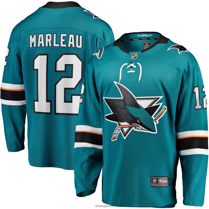 Männer NHL Blaugrünes Replica-Spielertrikot der San Jose Sharks von Patrick Marleau Fanatics Kleidung BF680T776