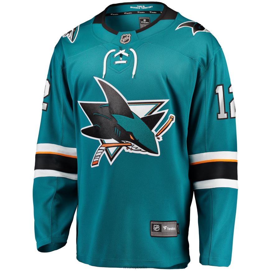 Männer NHL Blaugrünes Replica-Spielertrikot der San Jose Sharks von Patrick Marleau Fanatics Kleidung BF680T776