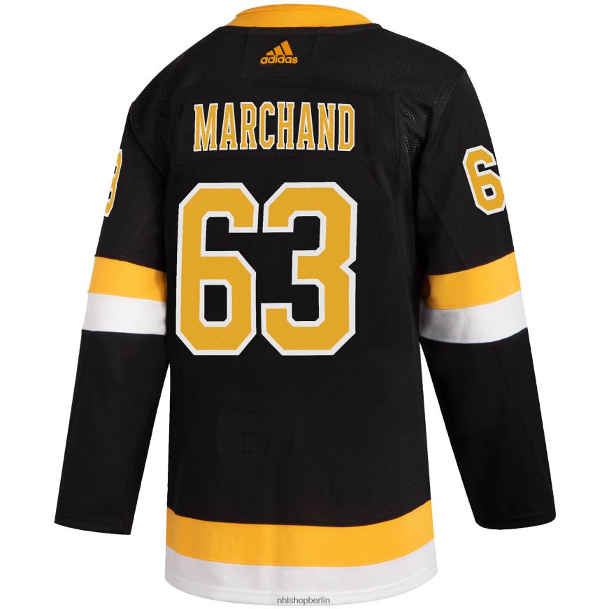 Männer NHL Boston Bruins Brad Marchand Adidas 2019/20 alternatives authentisches Spielertrikot in Schwarz Kleidung BF680T1078