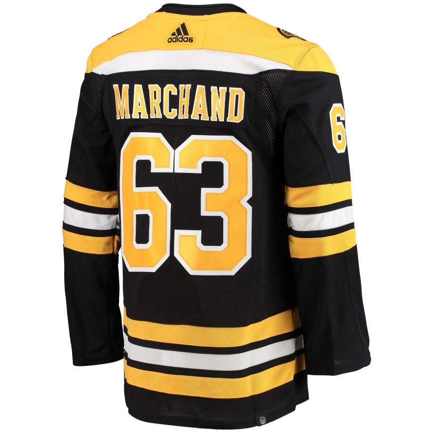 Männer NHL Boston Bruins Brad Marchand Adidas Schwarz Home Primegreen Authentisches Pro-Spieler-Trikot Kleidung BF680T29