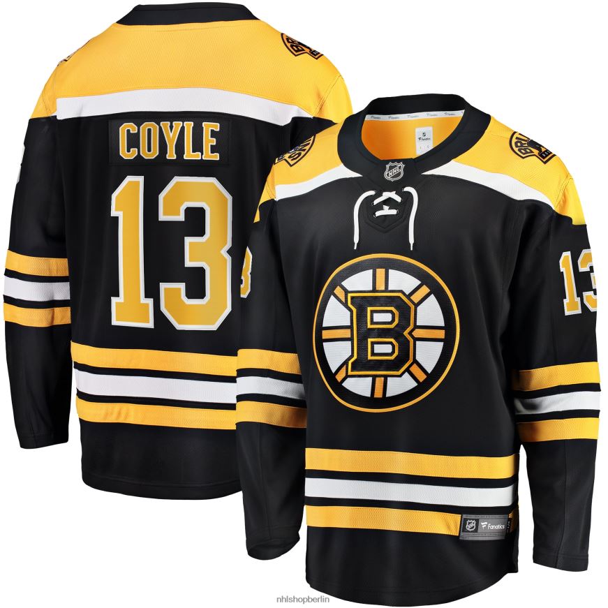 Männer NHL Boston Bruins Charlie Coyle Fanatics-gebrandetes schwarzes Premier Breakaway-Heimtrikot für Spieler Kleidung BF680T44