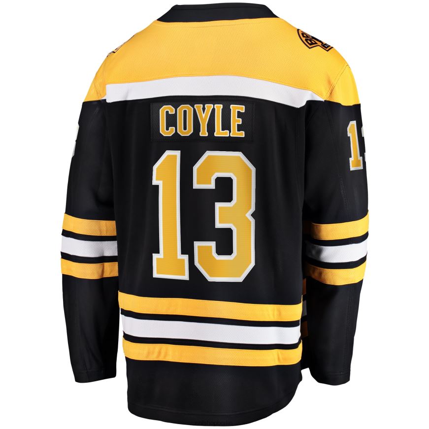 Männer NHL Boston Bruins Charlie Coyle Fanatics-gebrandetes schwarzes Premier Breakaway-Heimtrikot für Spieler Kleidung BF680T44