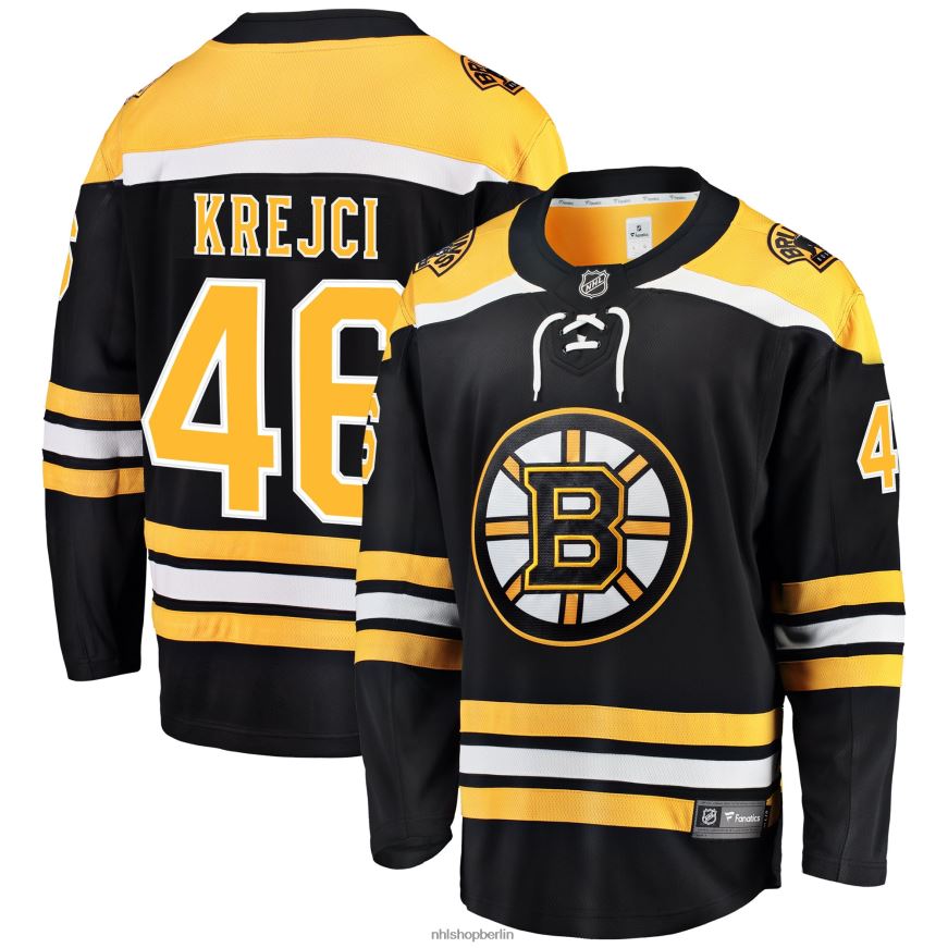 Männer NHL Boston Bruins David Krejci Fanatics-gebrandetes schwarzes Heim-Ausreißer-Spielertrikot Kleidung BF680T220