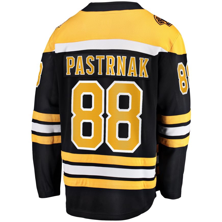 Männer NHL Boston Bruins David Pastrnak Fanatics-gebrandetes schwarzes Breakaway-Heimtrikot Kleidung BF680T6