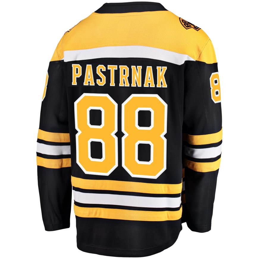 Männer NHL Boston Bruins David Pastrnak Fanatics-gebrandetes schwarzes Home-Premier-Breakaway-Spielertrikot Kleidung BF680T8