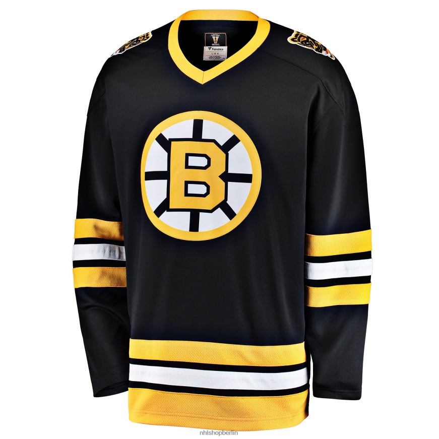 Männer NHL Boston Bruins Fanatics gebrandetes schwarzes Premier Breakaway 1987-1995 Heritage Blanko-Trikot Kleidung BF680T290