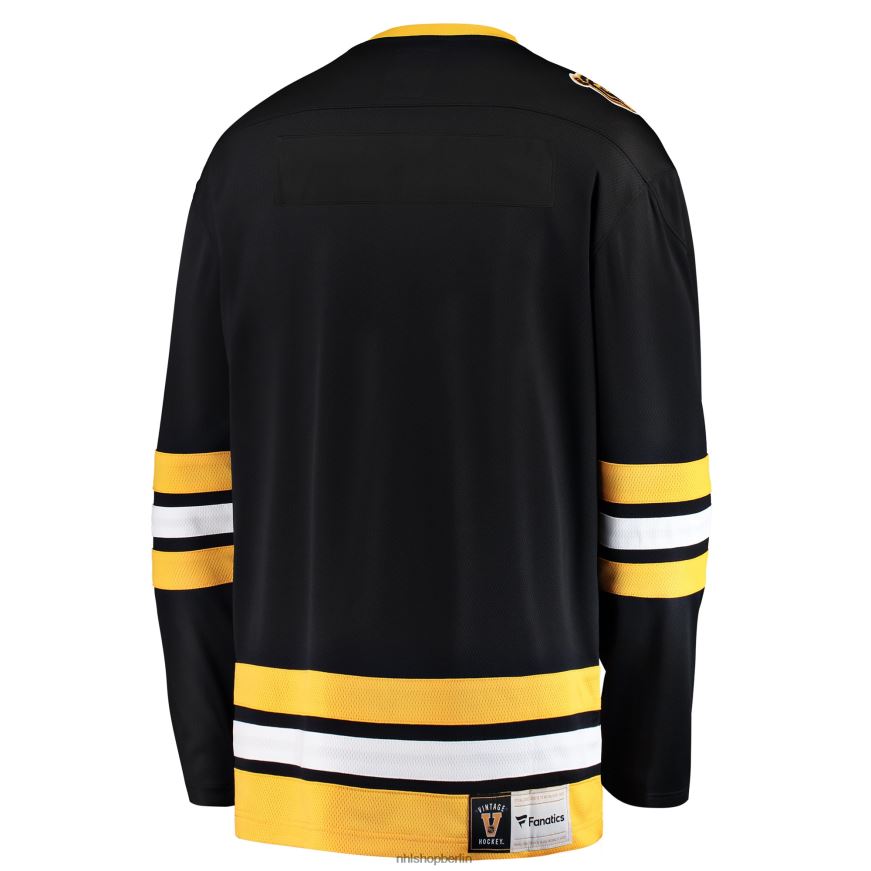 Männer NHL Boston Bruins Fanatics gebrandetes schwarzes Premier Breakaway 1987-1995 Heritage Blanko-Trikot Kleidung BF680T290