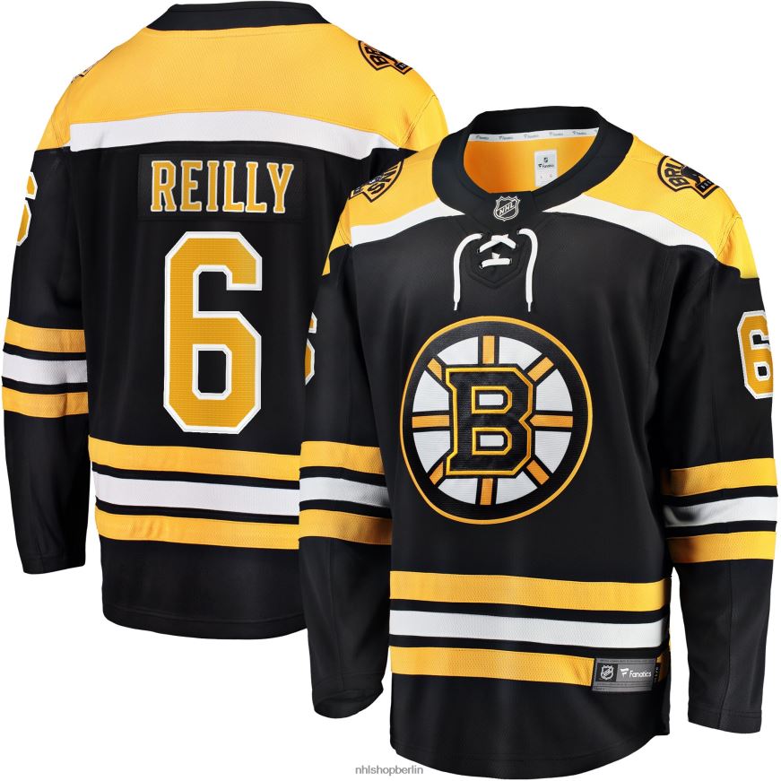 Männer NHL Boston Bruins Mike Reilly Fanatics Branded Schwarzes 2017/18 Heim-Breakaway-Replika-Trikot Kleidung BF680T1851