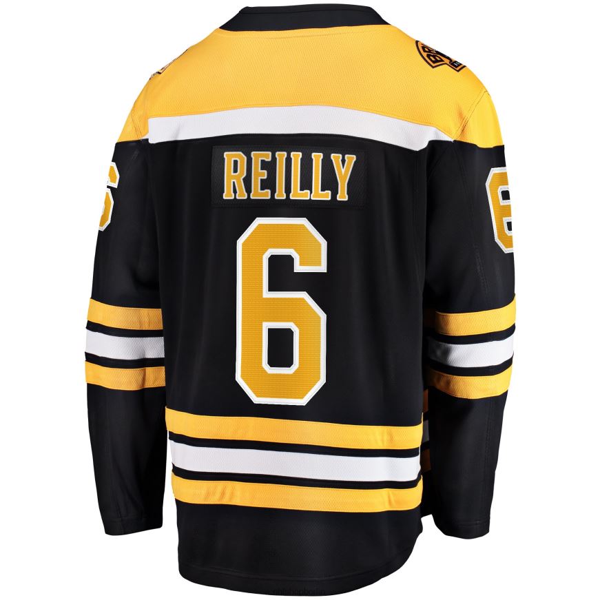 Männer NHL Boston Bruins Mike Reilly Fanatics Branded Schwarzes 2017/18 Heim-Breakaway-Replika-Trikot Kleidung BF680T1851