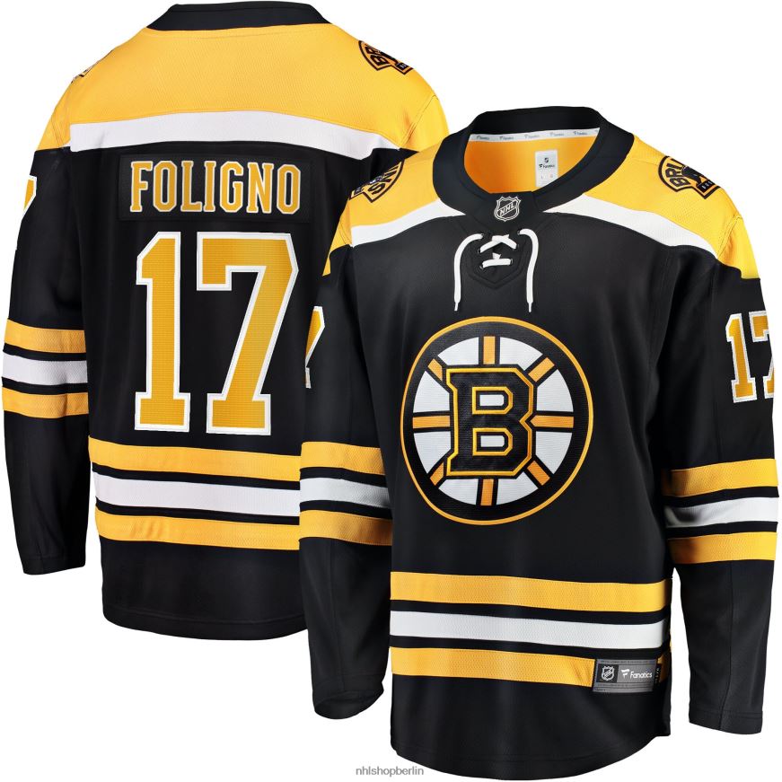 Männer NHL Boston Bruins Nick Foligno Fanatics-gebrandetes schwarzes Heim-Ausreißer-Spielertrikot Kleidung BF680T1180