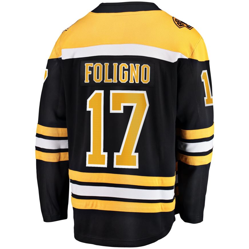 Männer NHL Boston Bruins Nick Foligno Fanatics-gebrandetes schwarzes Heim-Ausreißer-Spielertrikot Kleidung BF680T1180