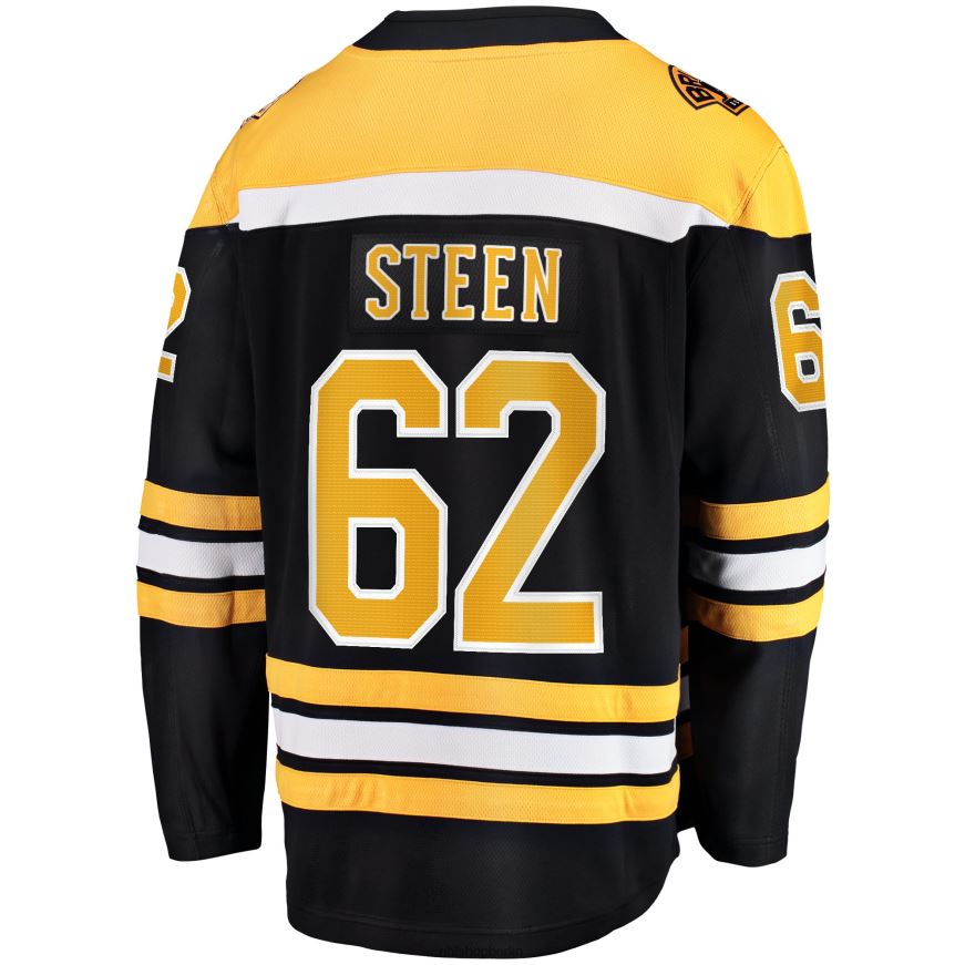 Männer NHL Boston Bruins Oskar Steen Fanatics-gebrandetes schwarzes Home-Breakaway-Spielertrikot Kleidung BF680T1967