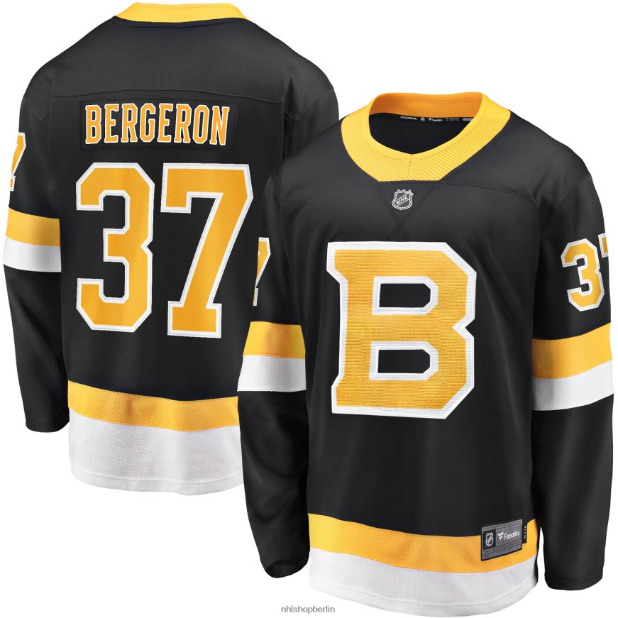 Männer NHL Boston Bruins Patrice Bergeron Fanatics gebrandetes schwarzes Alternative-Premier-Breakaway-Spielertrikot Kleidung BF680T1365