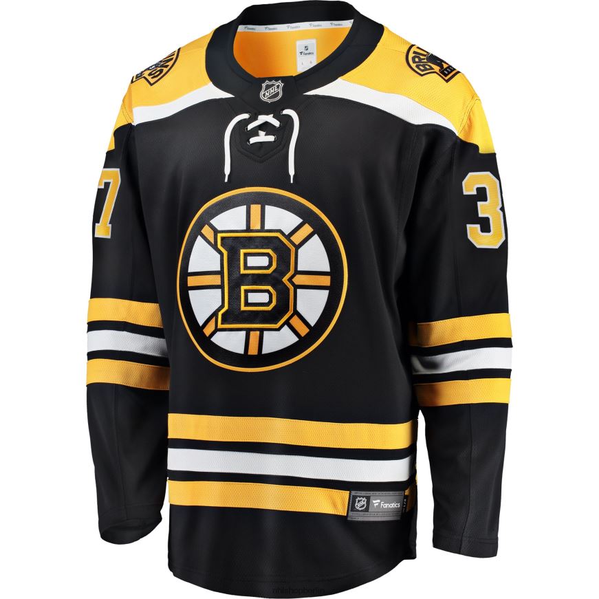 Männer NHL Boston Bruins Patrice Bergeron Fanatics-gebrandetes schwarzes Breakaway-Spielertrikot Kleidung BF680T2043