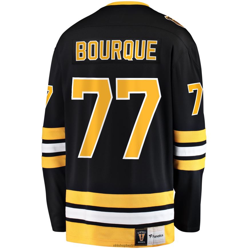 Männer NHL Boston Bruins Ray Bourque Fanatics gebrandetes schwarzes Premier Breakaway-Spielertrikot im Ruhestand Kleidung BF680T275