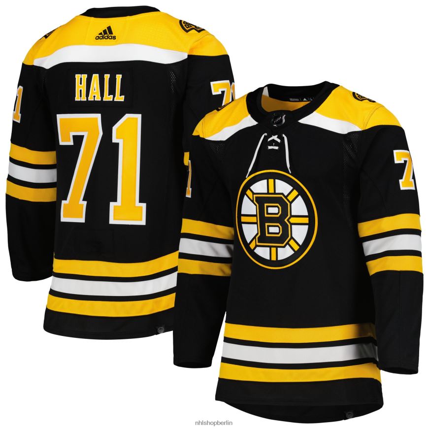 Männer NHL Boston Bruins Taylor Hall Adidas Schwarz Primegreen Authentisches Profi-Heimspielertrikot Kleidung BF680T1103