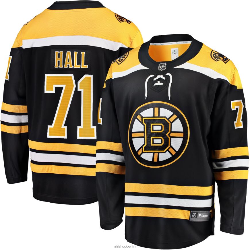 Männer NHL Boston Bruins Taylor Hall Fanatics Branded Black 2017/18 Heim-Breakaway-Replica-Trikot Kleidung BF680T1367