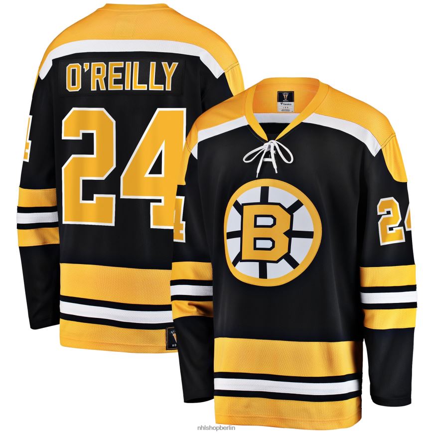 Männer NHL Boston Bruins Terry OReilly Fanatics gebrandetes schwarzes Premier Breakaway-Spielertrikot im Ruhestand Kleidung BF680T1615