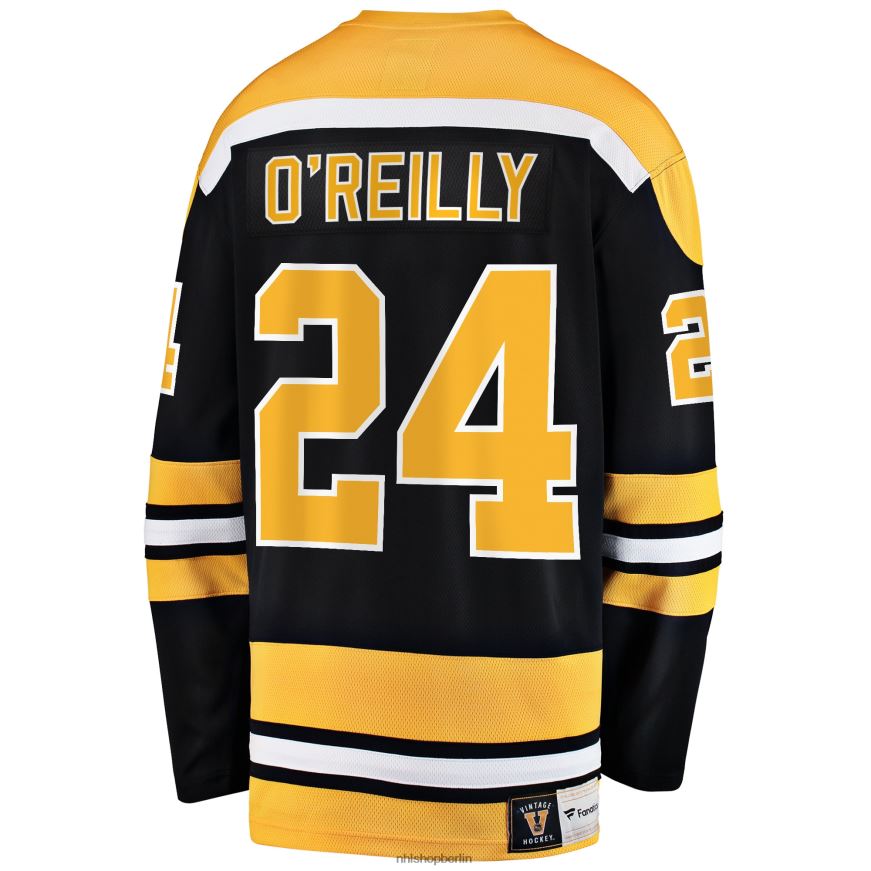 Männer NHL Boston Bruins Terry O\Reilly Fanatics gebrandetes schwarzes Premier Breakaway-Spielertrikot im Ruhestand Kleidung BF680T1615