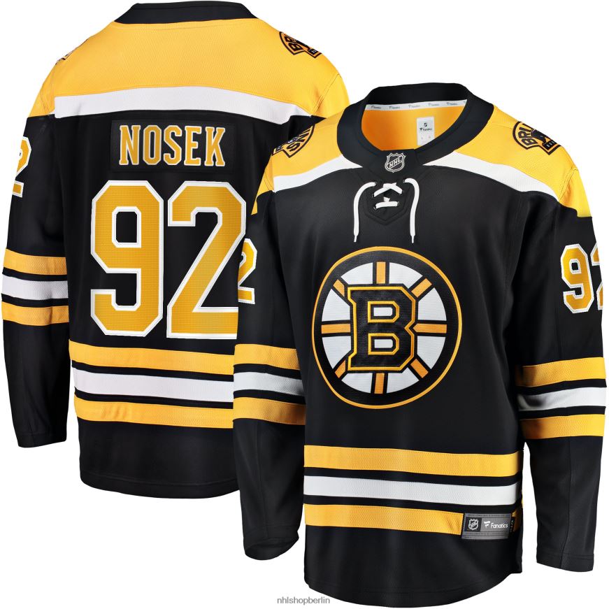 Männer NHL Boston Bruins Tomas Nosek Fanatics-gebrandetes schwarzes Heim-Ausreißer-Spielertrikot Kleidung BF680T2296