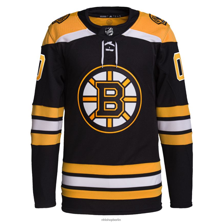 Männer NHL Boston Bruins adidas Black Home Primegreen Authentic Pro Custom Trikot Kleidung BF680T2381