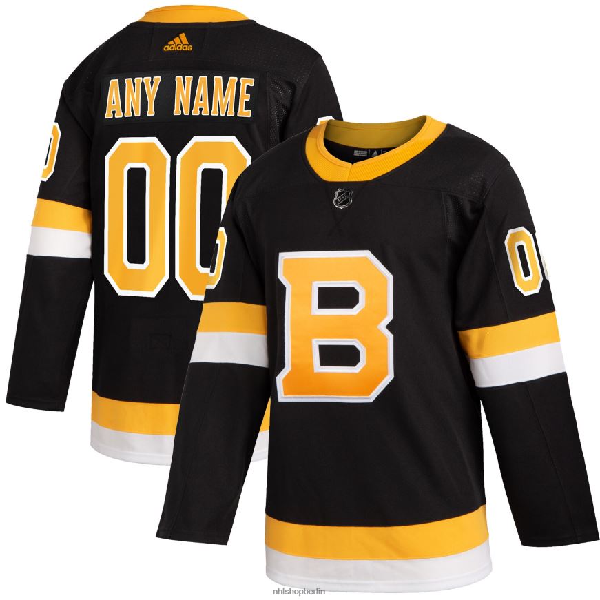 Männer NHL Boston Bruins adidas Schwarz 2019/20 alternatives authentisches individuelles Trikot Kleidung BF680T1911