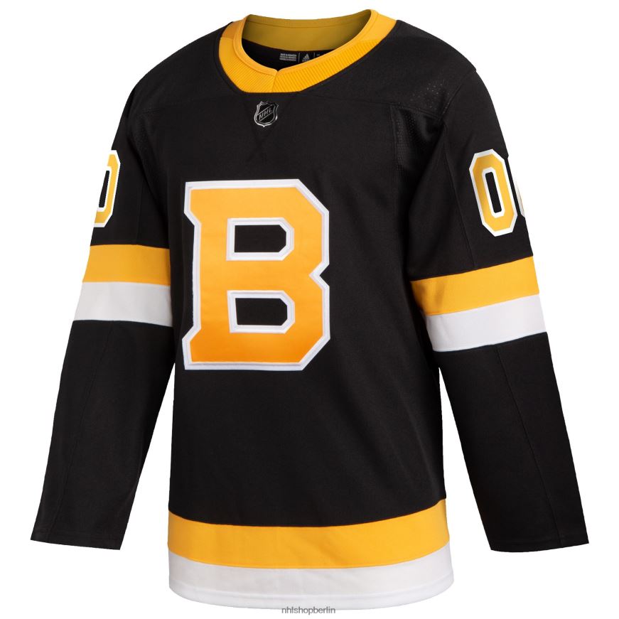 Männer NHL Boston Bruins adidas Schwarz 2019/20 alternatives authentisches individuelles Trikot Kleidung BF680T1911