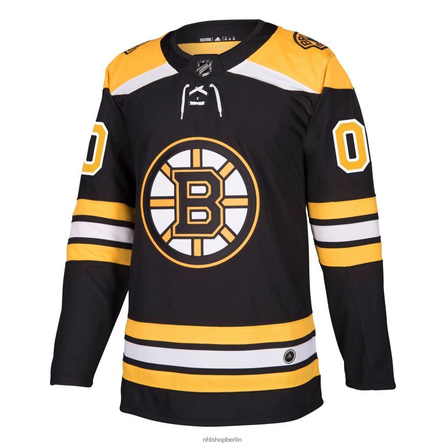 Männer NHL Boston Bruins adidas schwarzes authentisches individuelles Trikot Kleidung BF680T81