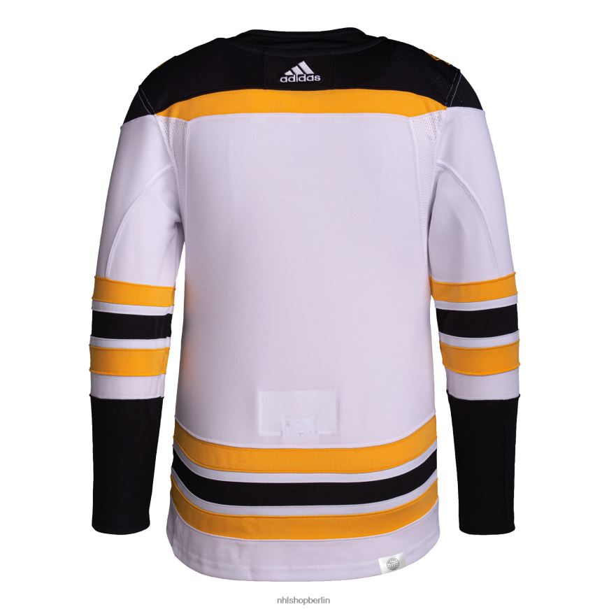 Männer NHL Boston Bruins adidas weißes Away Primegreen Authentic Pro-Trikot Kleidung BF680T1011