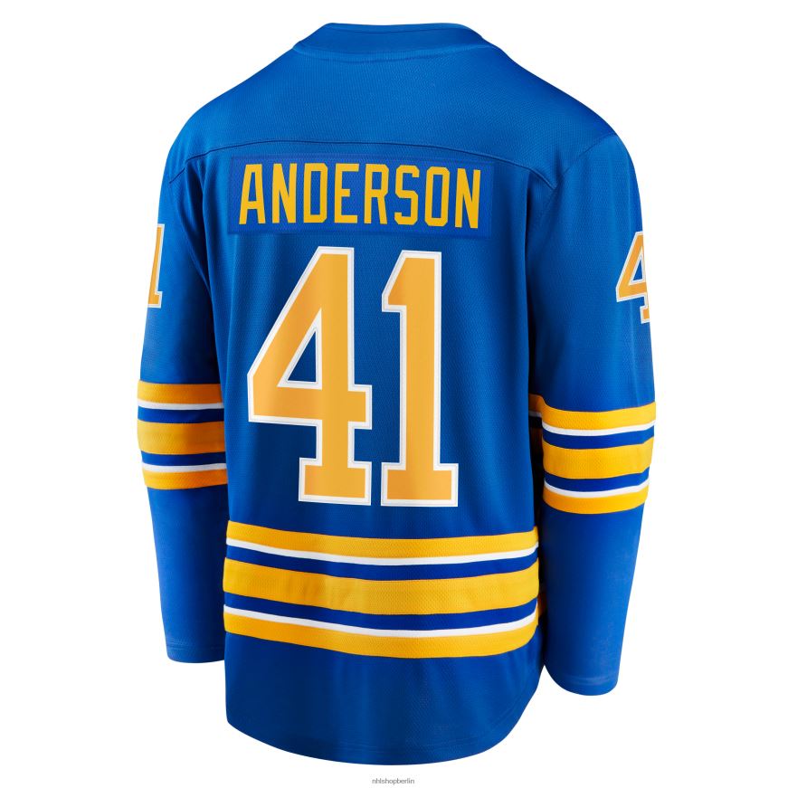 Männer NHL Buffalo Sabres Craig Anderson Fanatics Branded Royal Home Breakaway-Spielertrikot Kleidung BF680T2329