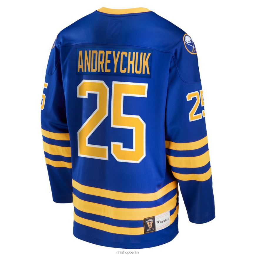 Männer NHL Buffalo Sabres Dave Andreychuk Fanatics Branded Royal Breakaway-Spielertrikot im Ruhestand Kleidung BF680T1047