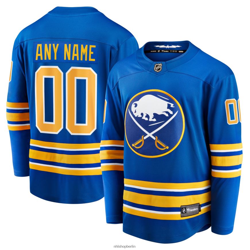 Männer NHL Buffalo Sabres Fanatics Branded Royal 2020/21 Heim-Breakaway-Trikot nach Maß Kleidung BF680T427