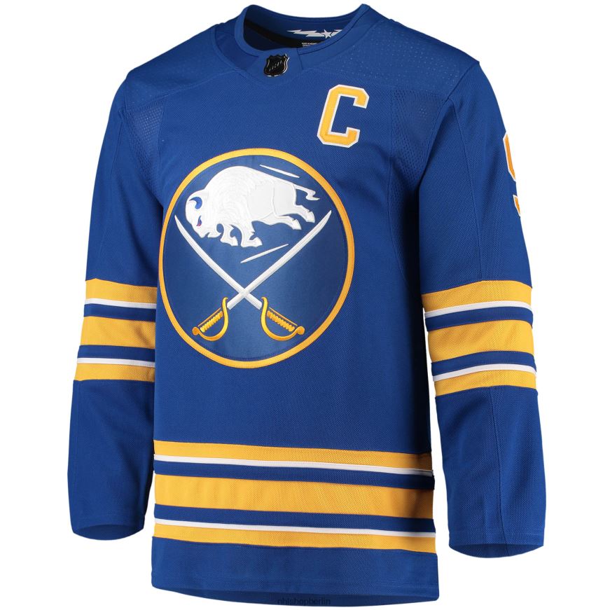 Männer NHL Buffalo Sabres Jack Eichel Adidas Royal Home Captain Patch Primegreen Authentisches Profi-Spielertrikot Kleidung BF680T859