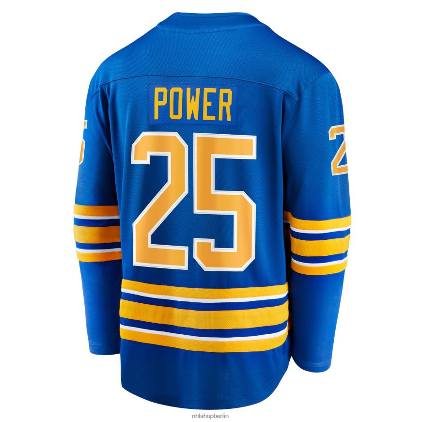 Männer NHL Buffalo Sabres Owen Power Fanatics-gebrandetes Royal Home Breakaway-Spielertrikot Kleidung BF680T1085