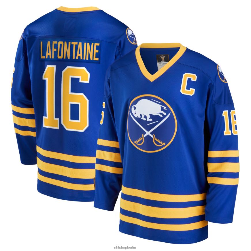 Männer NHL Buffalo Sabres Pat Lafontaine Fanatics Branded Royal Breakaway-Spielertrikot im Ruhestand Kleidung BF680T231