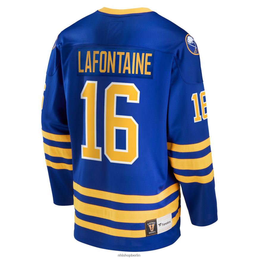 Männer NHL Buffalo Sabres Pat Lafontaine Fanatics Branded Royal Breakaway-Spielertrikot im Ruhestand Kleidung BF680T231