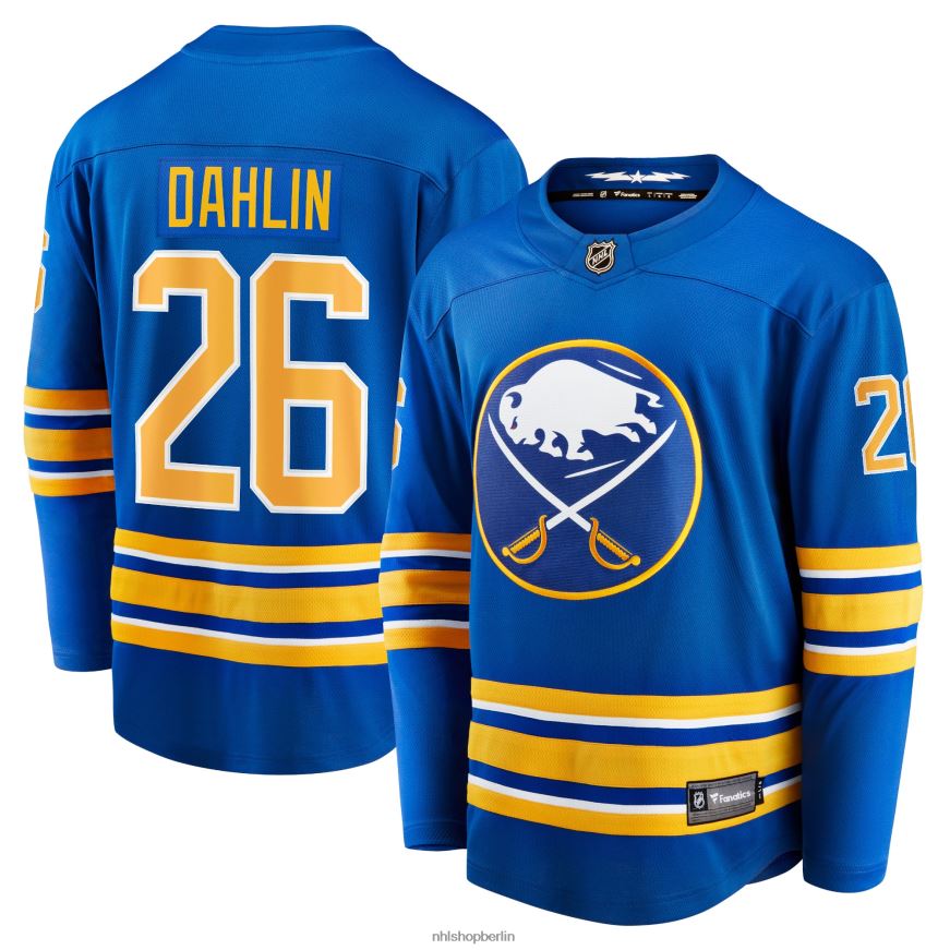 Männer NHL Buffalo Sabres Rasmus Dahlin Fanatics gebrandetes Royal Home Premier Breakaway-Spielertrikot Kleidung BF680T113