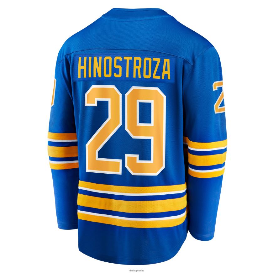 Männer NHL Buffalo Sabres Vinnie Hinostroza Fanatics Branded Royal Home Breakaway-Spielertrikot Kleidung BF680T2257