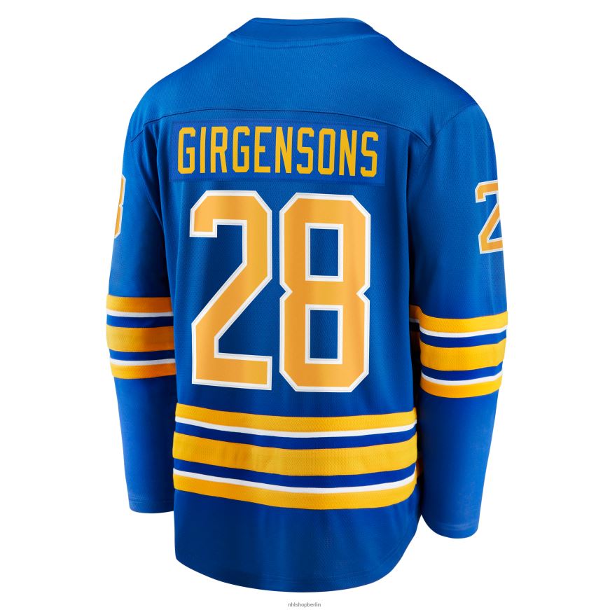 Männer NHL Buffalo Sabres Zemgus Girgensons Fanatics Branded Royal Home Breakaway-Spielertrikot Kleidung BF680T1440