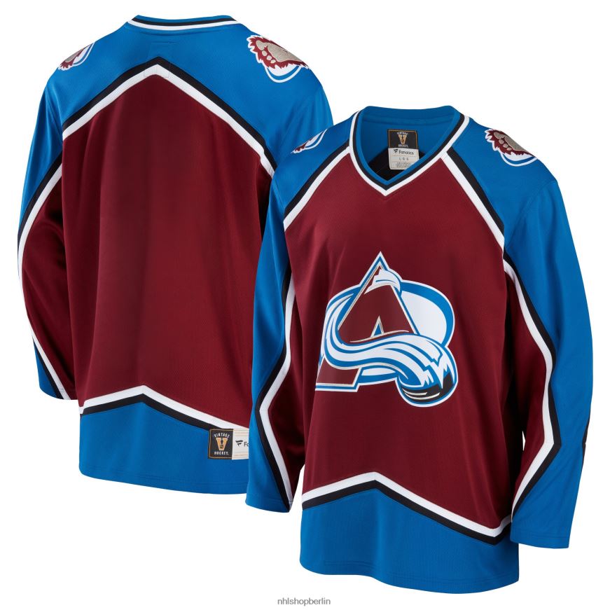 Männer NHL Burgunder Premier Breakaway Heritage-Trikot der Colorado Avalanche Fanatics Kleidung BF680T695