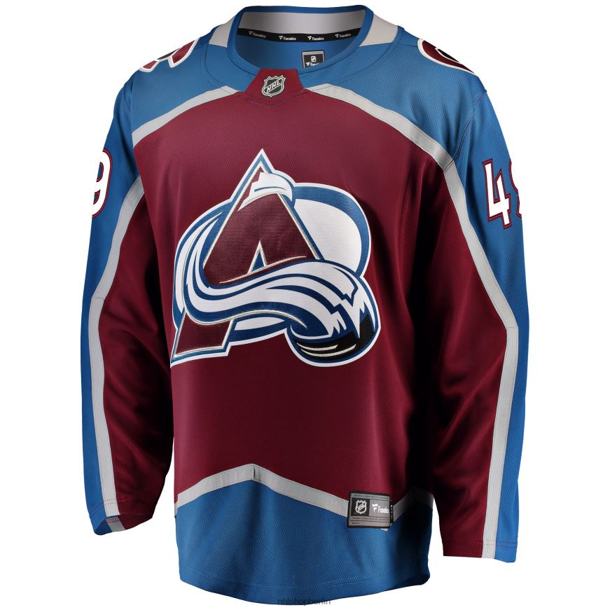 Männer NHL Burgunderfarbenes Breakaway-Spielertrikot mit Fanatics-Logo von Colorado Avalanche Samuel Girard Kleidung BF680T2158