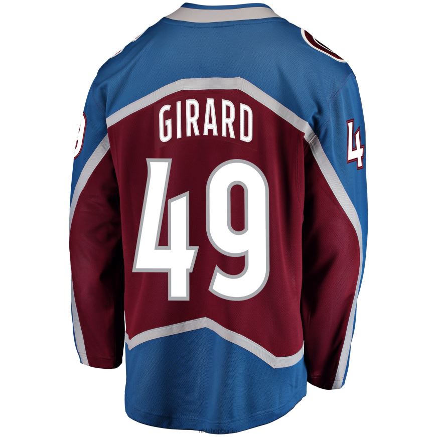 Männer NHL Burgunderfarbenes Breakaway-Spielertrikot mit Fanatics-Logo von Colorado Avalanche Samuel Girard Kleidung BF680T2158