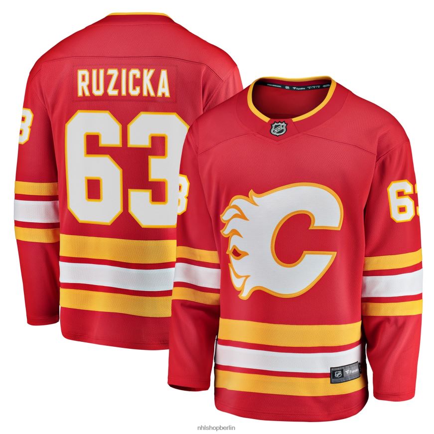 Männer NHL Calgary Flames Adam Ruzicka Fanatics-gebrandetes rotes Home-Breakaway-Spielertrikot Kleidung BF680T1710