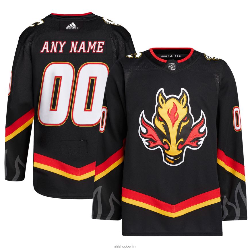 Männer NHL Calgary Flames Adidas Schwarz Alternative Primegreen Authentic Pro Custom Trikot Kleidung BF680T1938