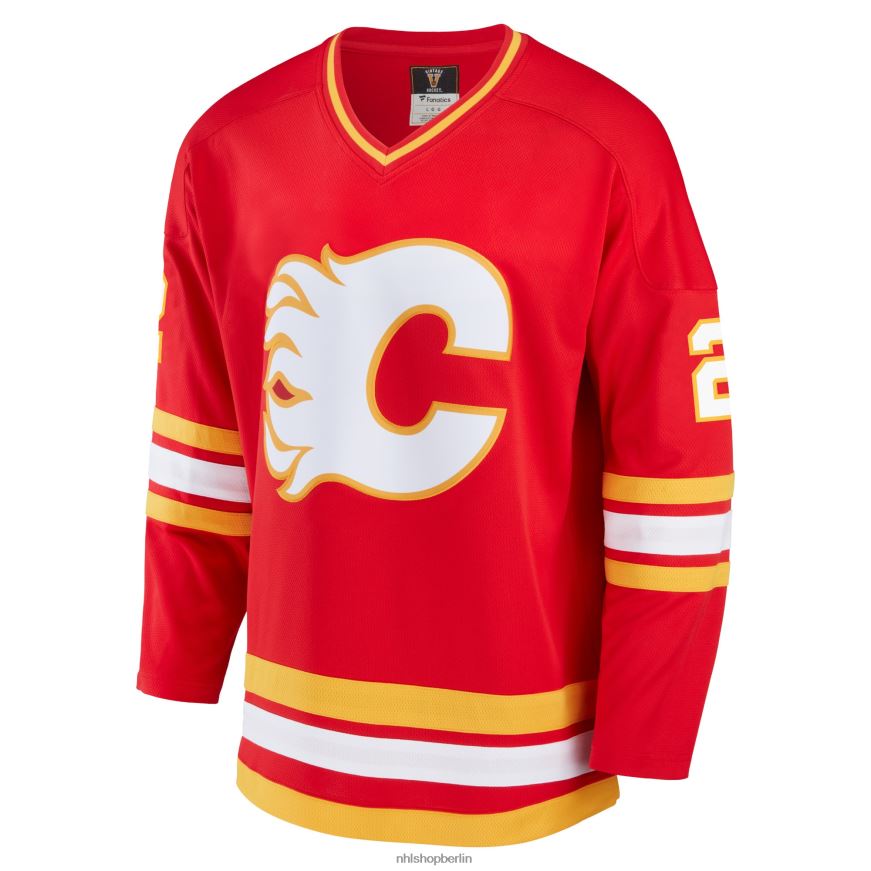 Männer NHL Calgary Flames Al Macinnis Fanatics-gebrandetes rotes Breakaway-Spielertrikot im Ruhestand Kleidung BF680T714